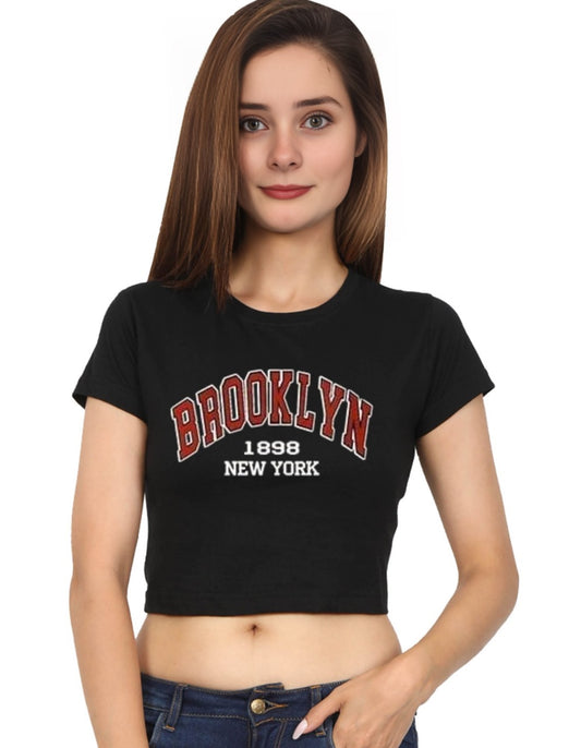 Brooklyn Crop Top For Girls Cotton Blend